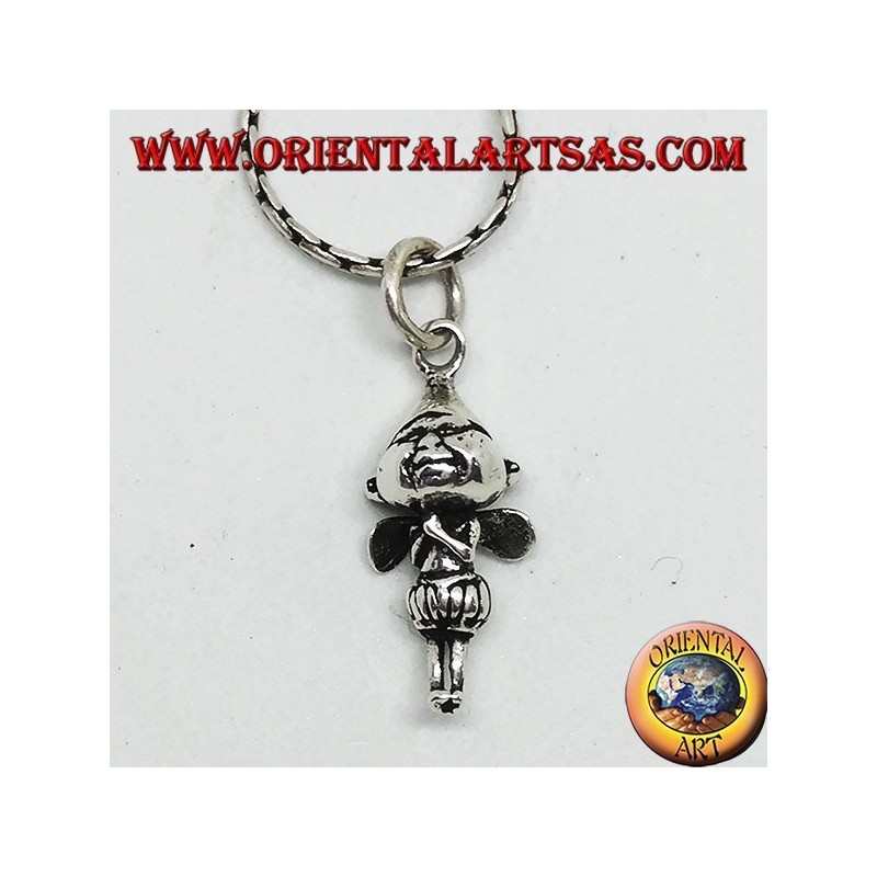 Pendentif en argent, l'elfe avec des ailes