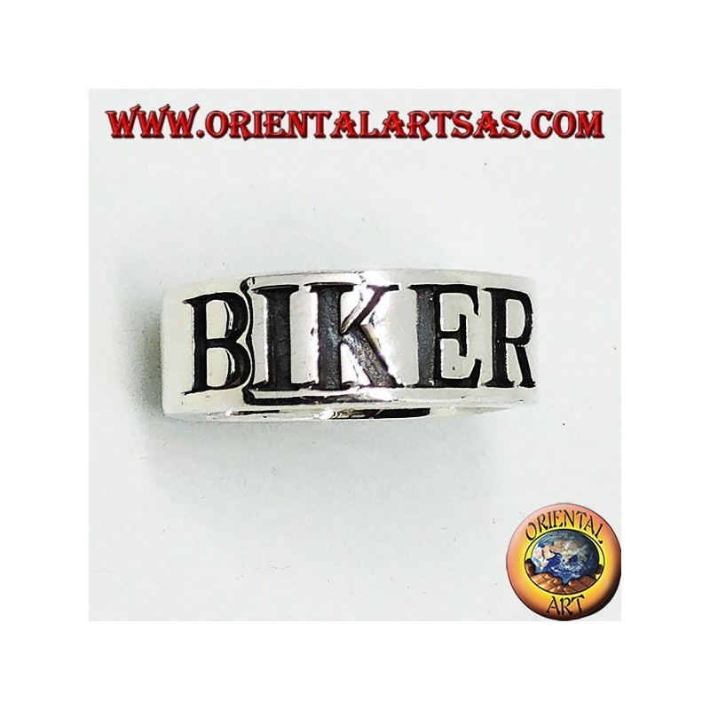 Anello in Argento Fascia BIKER | Stile Rock e Moto