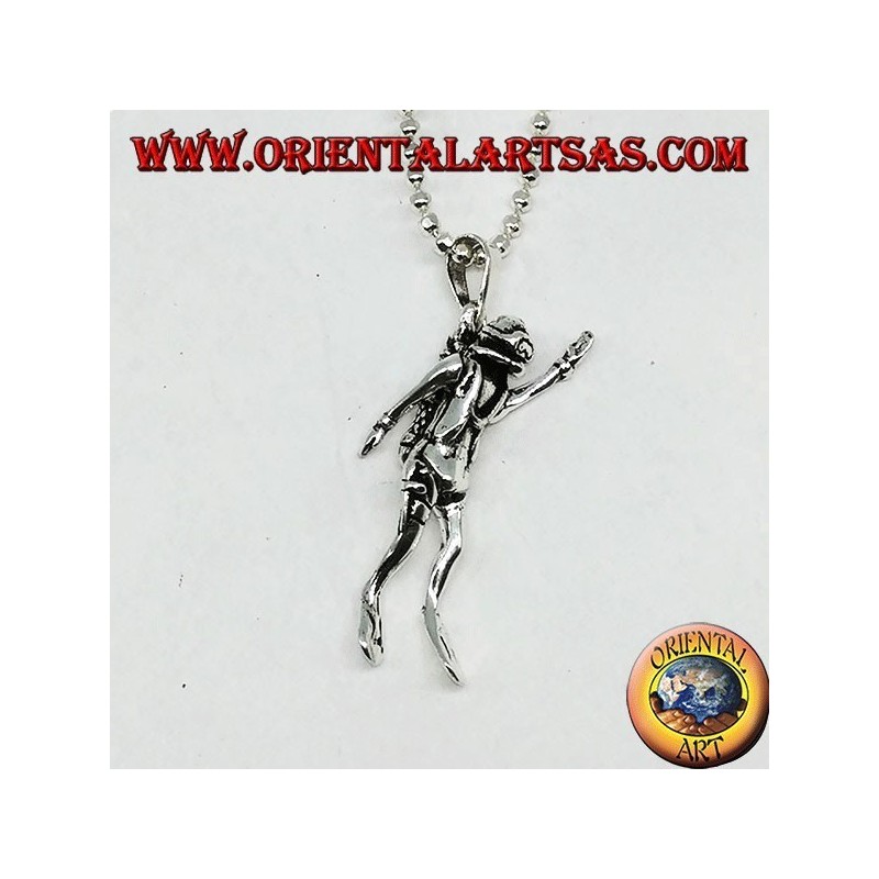 Pendentif portable du plongeur en argent