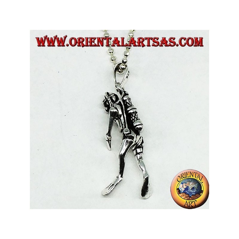 Pendentif portable du plongeur en argent