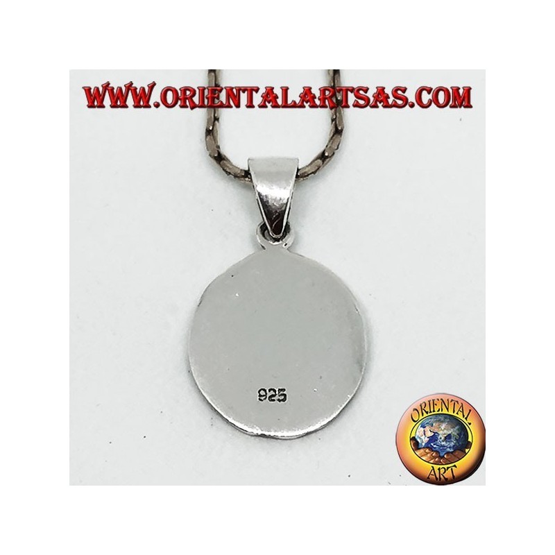 Pendant in silver the squared and overlapping compass with G, symbol of masonry