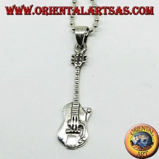 Colgante de plata guitarra electrica