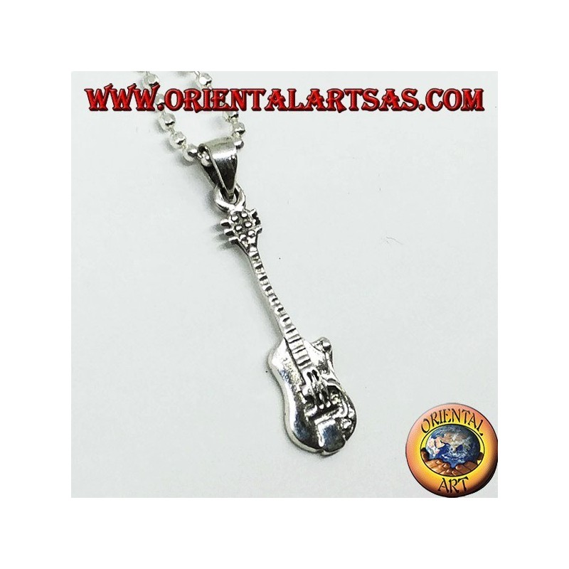 Pendentif Argent Guitare Electrique