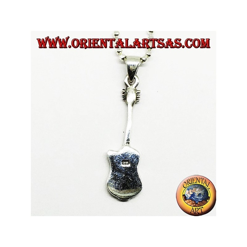 Pendentif Argent Guitare Electrique