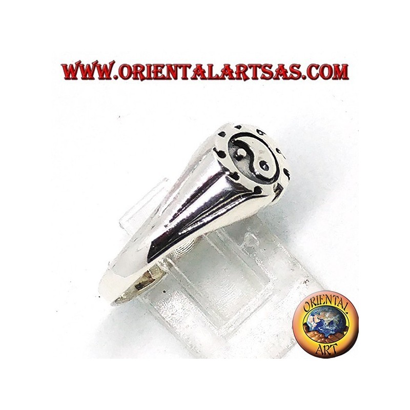 Anello in argento  yin yang Tao, Il Taijitu
