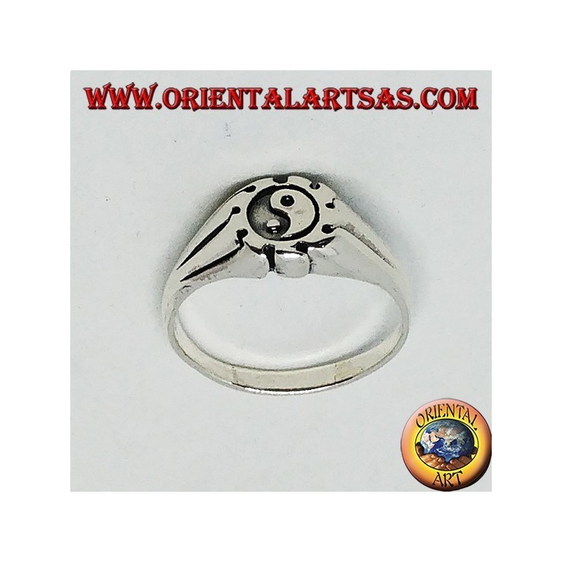 Anello in argento  yin yang Tao, Il Taijitu