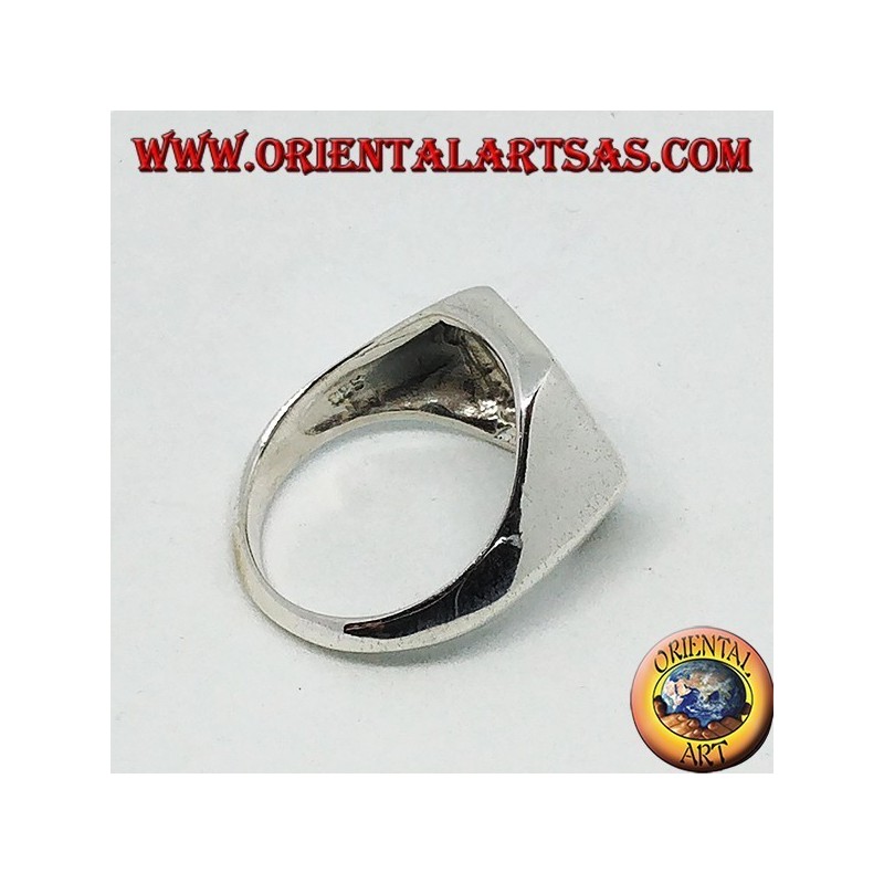 Bouclier bague en argent avec trou hexagonal