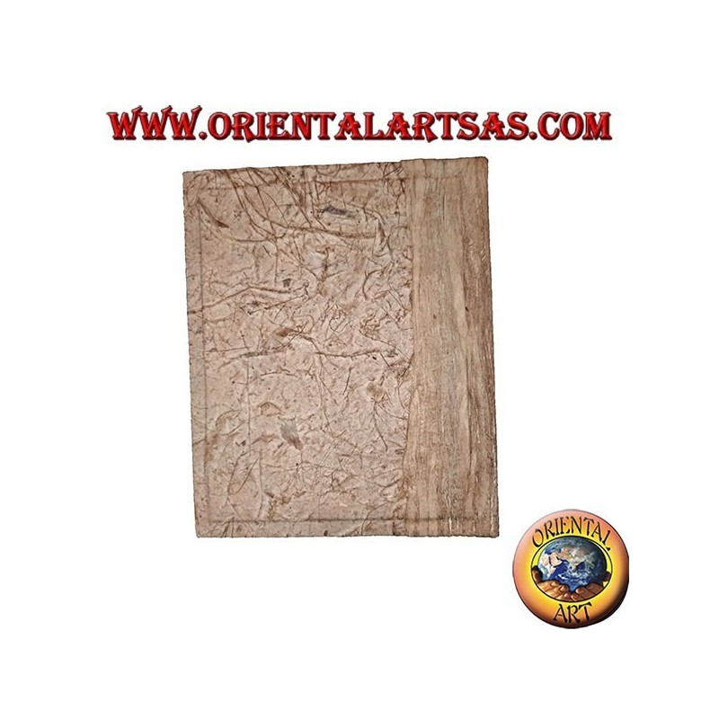 Photo album in tree bark with bas-relief of petals, 20 cm