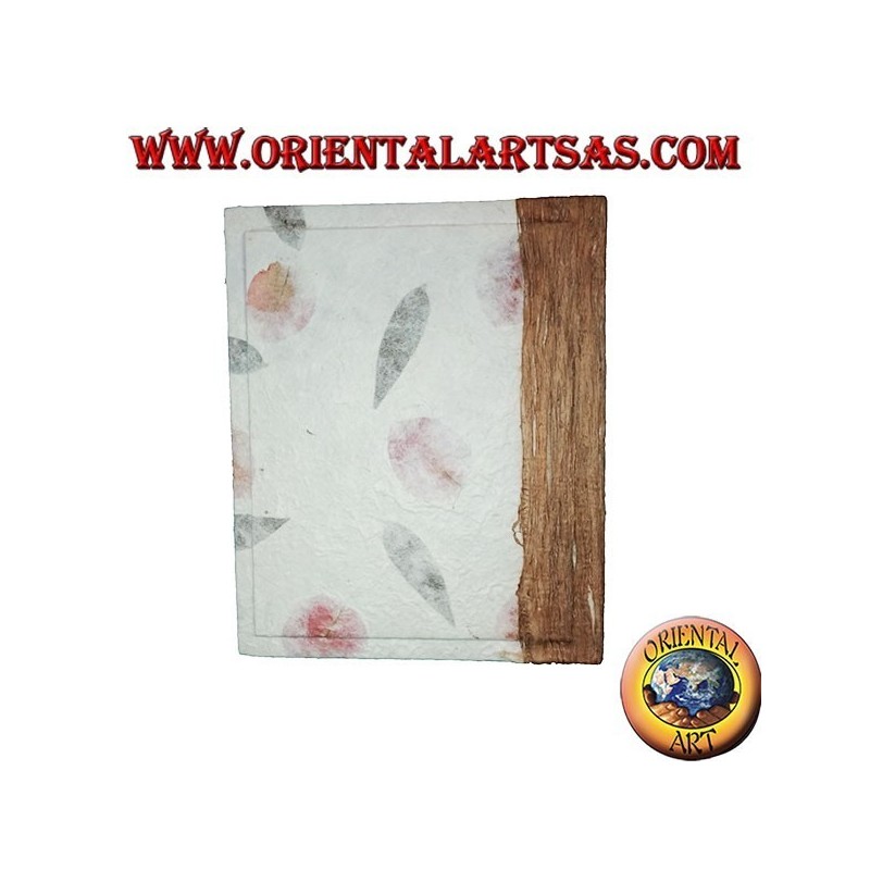 Photo album in rice paper with bas-relief of petals, 20 cm