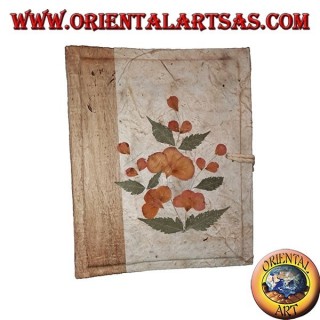 Photo album in rice paper with flower petals, 20 cm