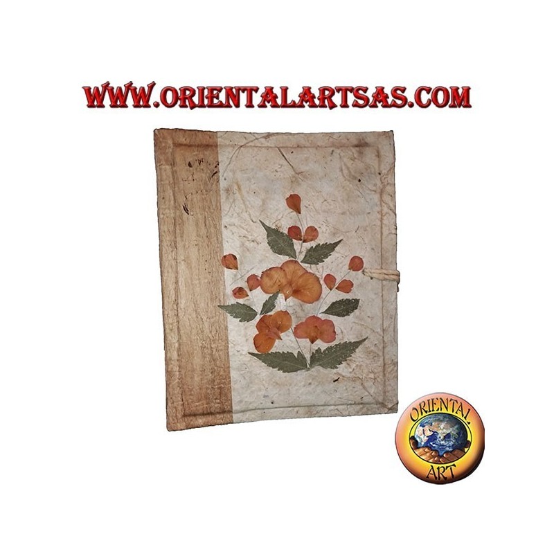 Photo album in rice paper with flower petals, 20 cm