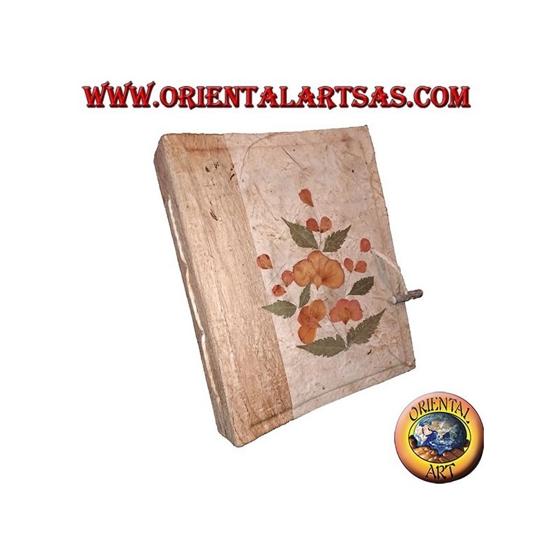 Photo album in rice paper with flower petals, 20 cm