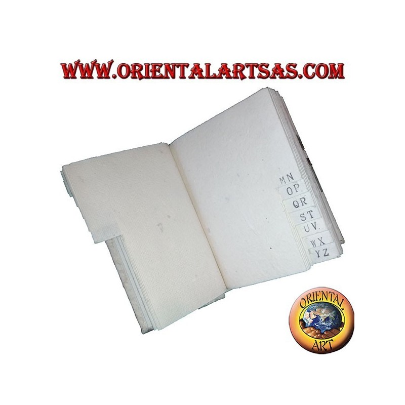 Telephone book in rice paper and flower petals, 12 cm