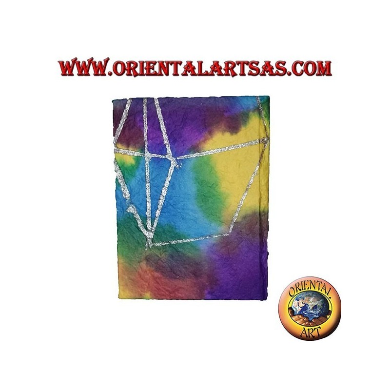 Agenda telefónica en papel de arroz de colores en colores fríos, 12 cm.