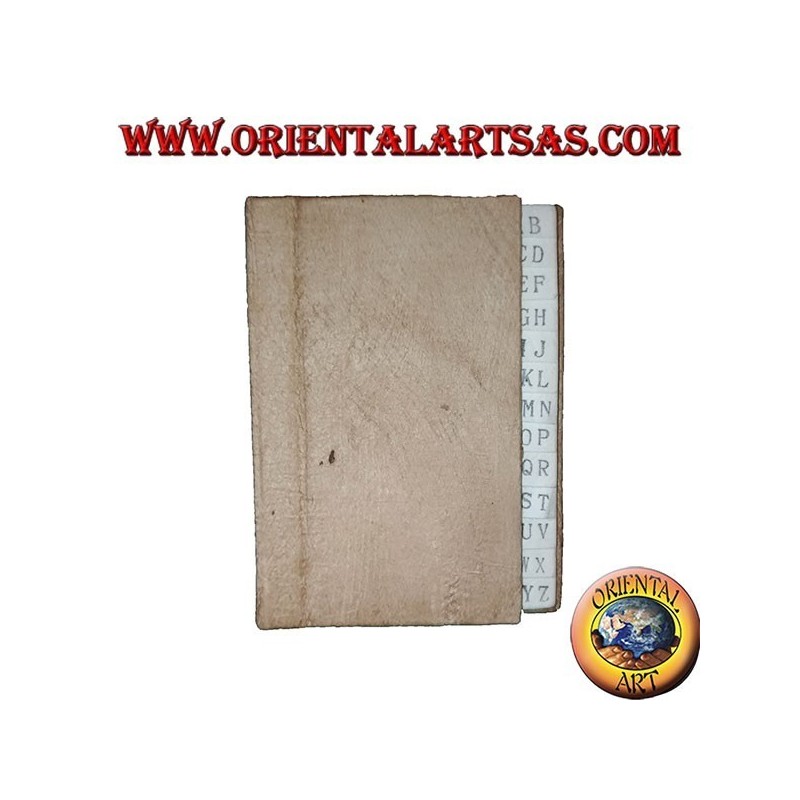 Annuaire téléphonique en écorce d'arbre et papier de riz, 12 cm