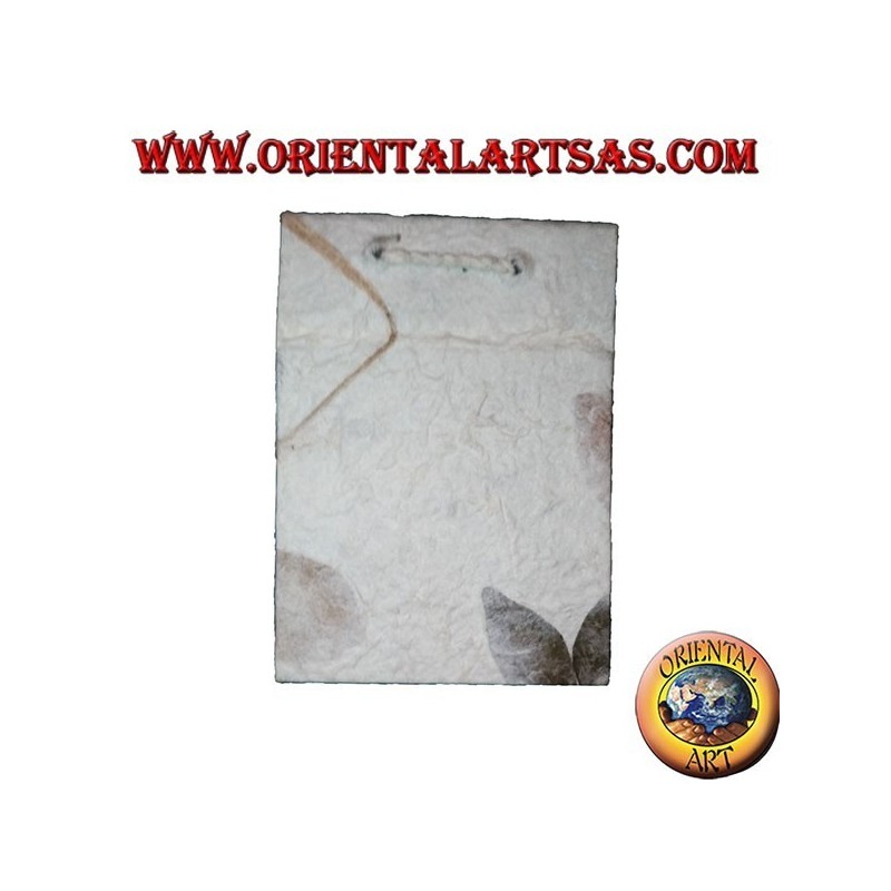 Taccuino in carta di riso e petali di fiori con apertura verticale, 10 cm