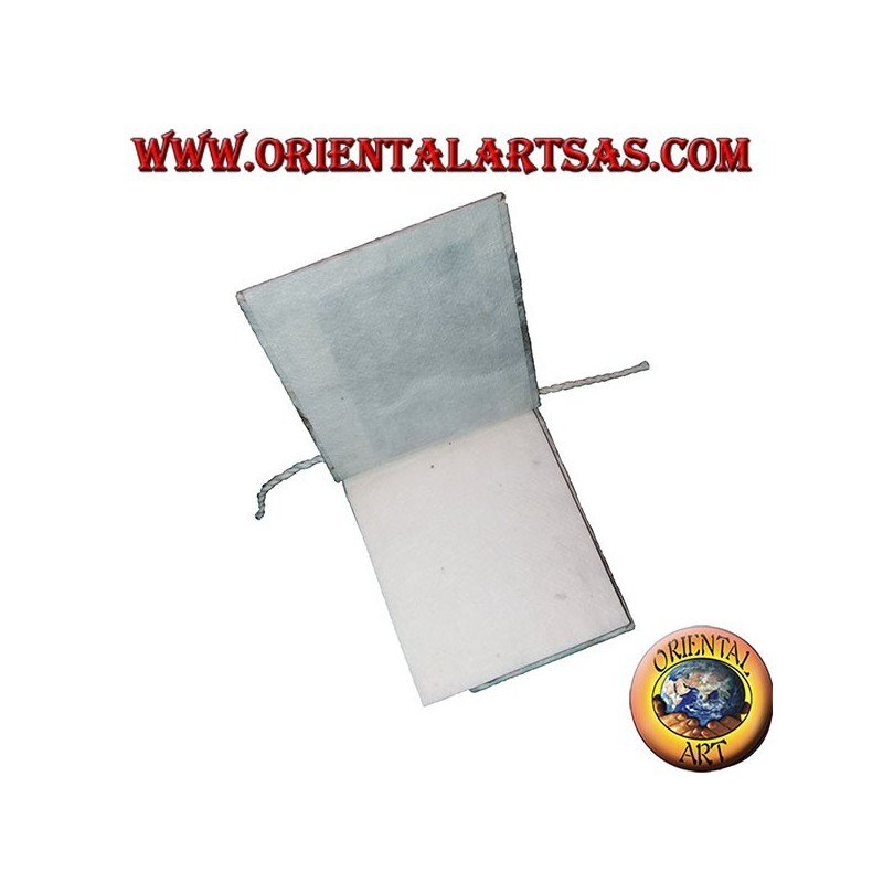 Notebook in rice paper and flower petals with vertical opening, 10 cm