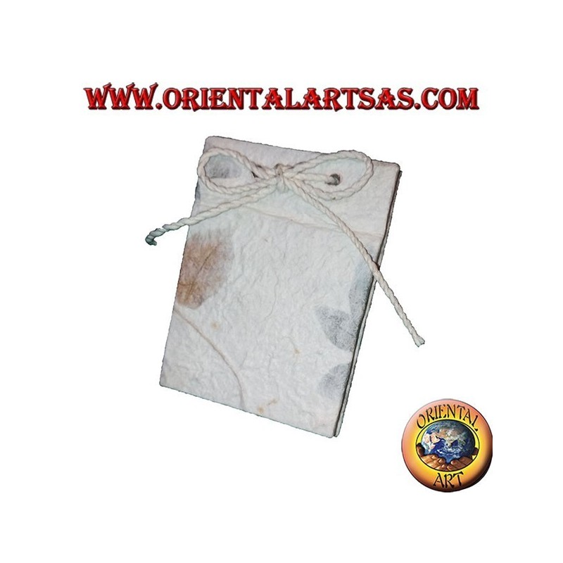 Carnet de notes en papier de riz et pétales de fleurs à ouverture verticale, 10 cm