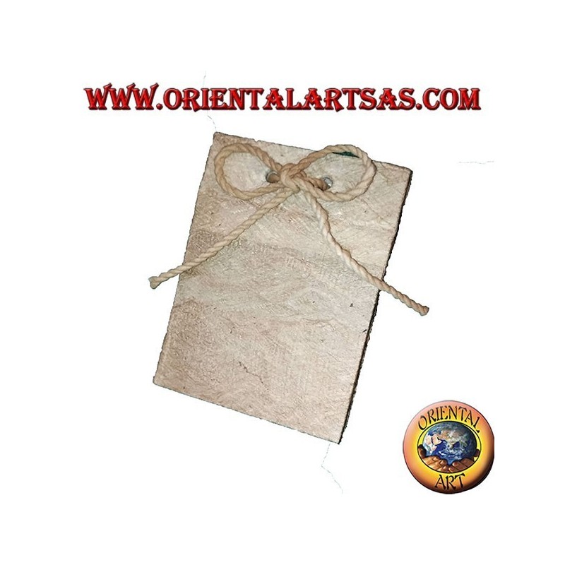 Notebook in tree bark with vertical opening, 10 cm