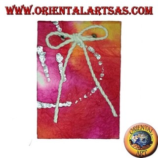 Notebook in colored rice paper with vertical opening, 10 cm
