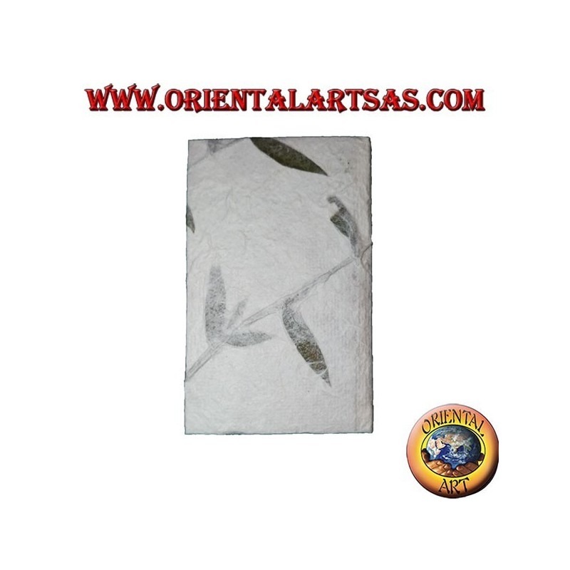 Telephone book in rice paper and petals with pencil in the trunk, 11 cm