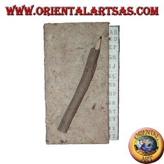 Telephone book in tree bark with pencil in the trunk, 11 cm