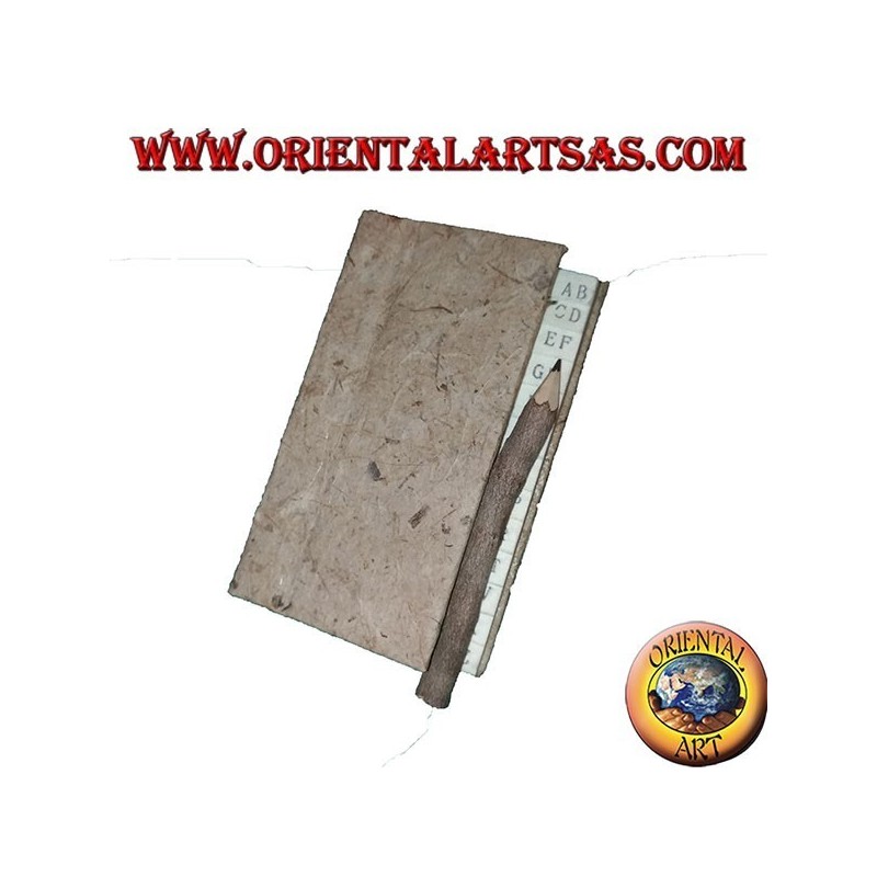 Telephone book in tree bark with pencil in the trunk, 11 cm