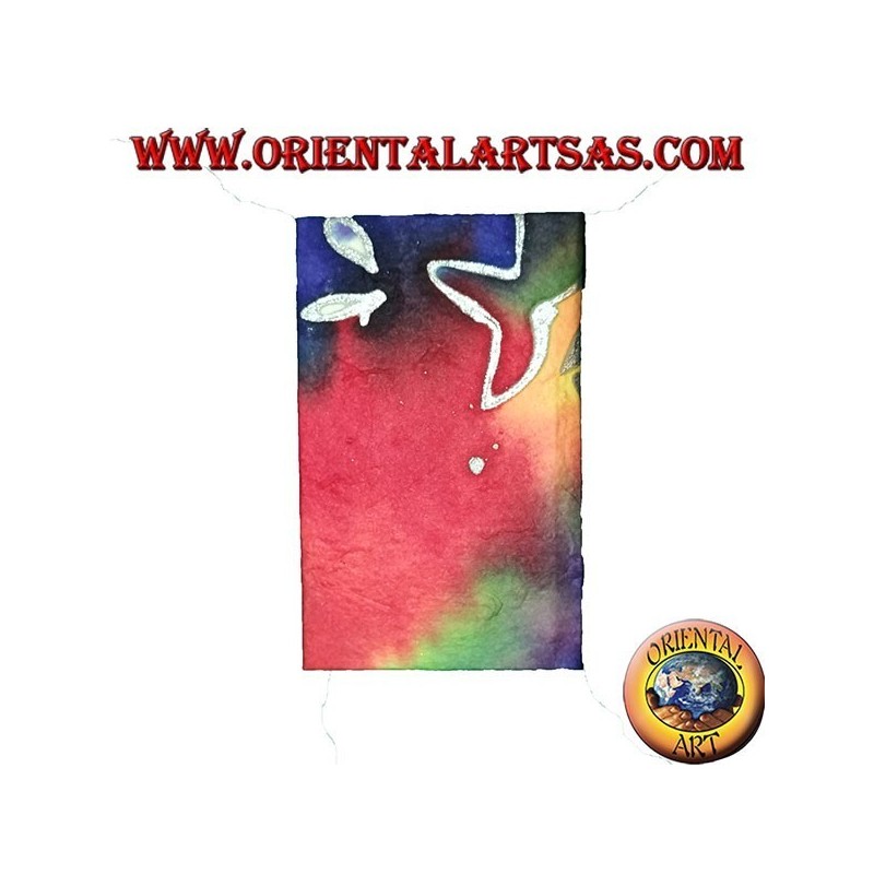 Rubrica telefonica in carta di riso colorata con matita nel tronco, 11 cm