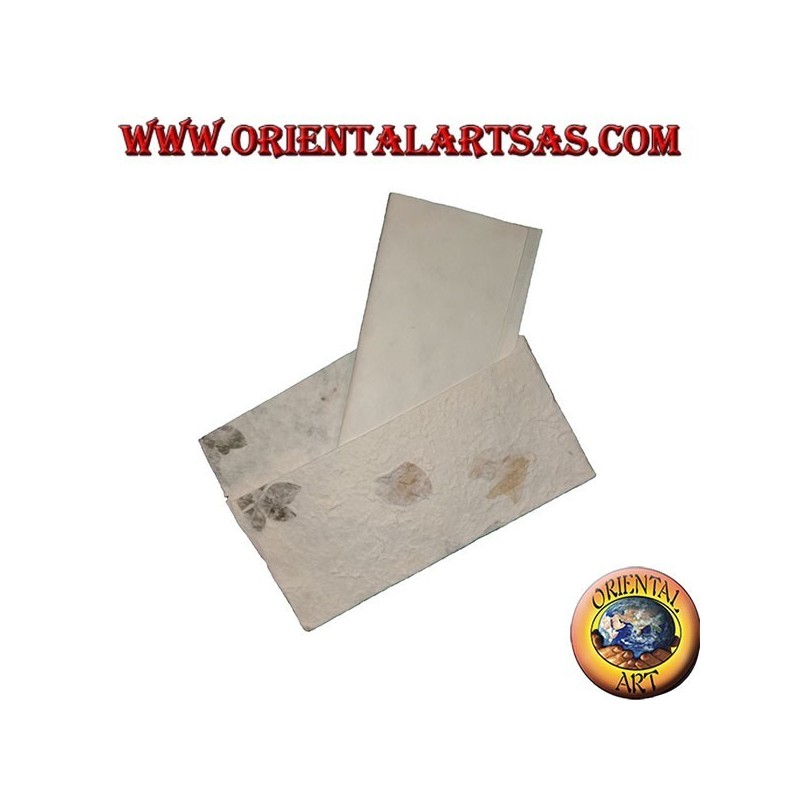 Enveloppes pour lettres avec feuilles de papier de riz et pétales de fleurs, 10 pièces