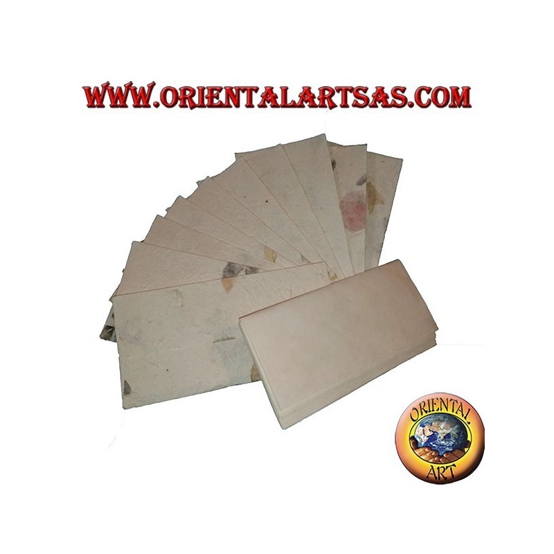 Envelopes for letters with rice paper sheets and flower petals, 10 pcs