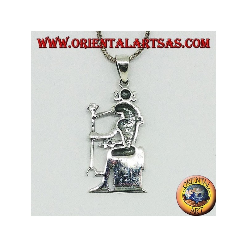 ciondolo in argento Sekhmet (anche Sachmis, Sakhmet, Sekhet o Sakhet) 
