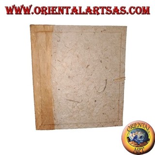 Photo album in tree bark with closure, 27 cm