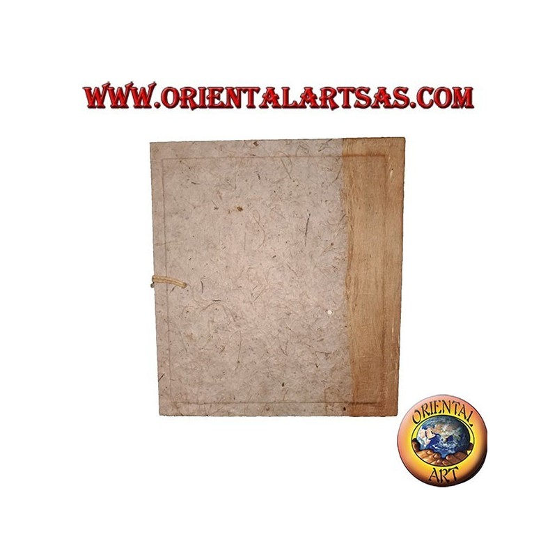 Photo album in tree bark with closure, 27 cm
