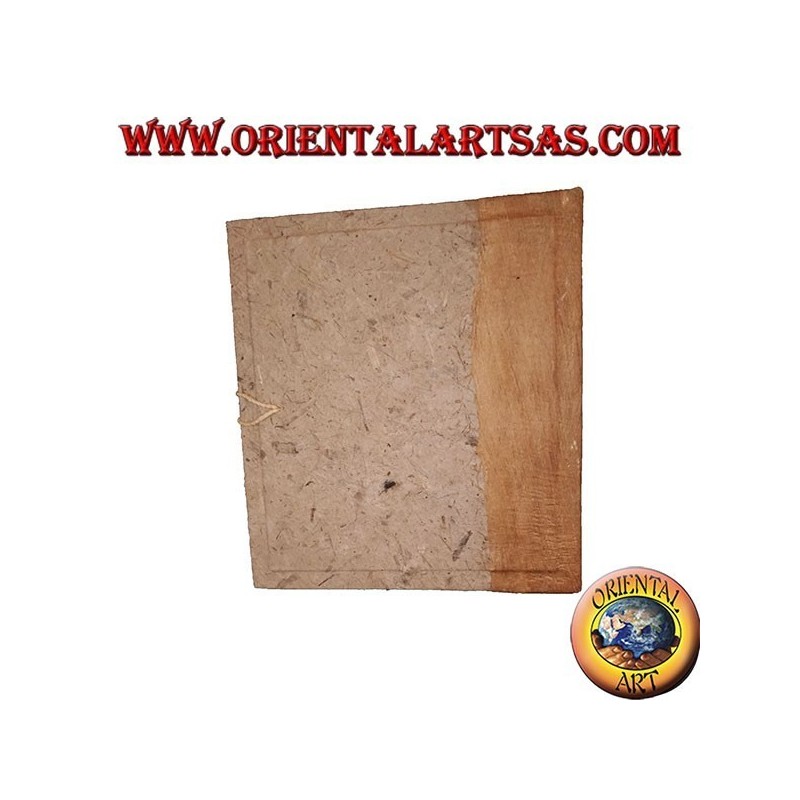 Photo album in tree bark with floral pattern, 27 cm