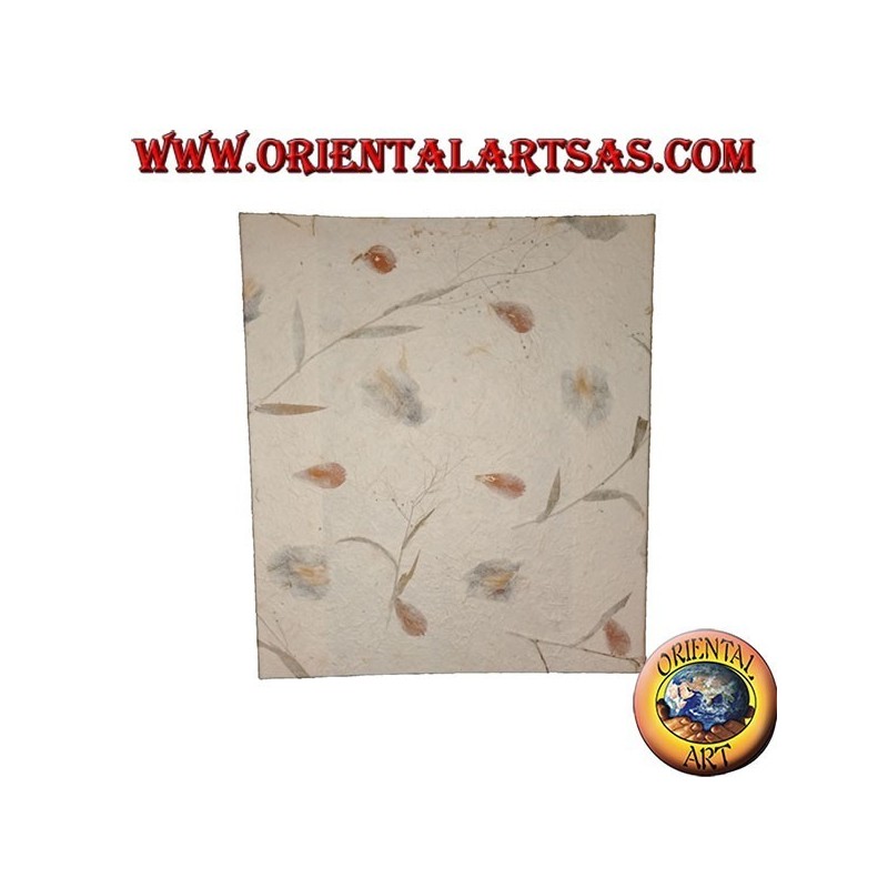 Photo album in paper of rice and bark with case closure, 27 cm