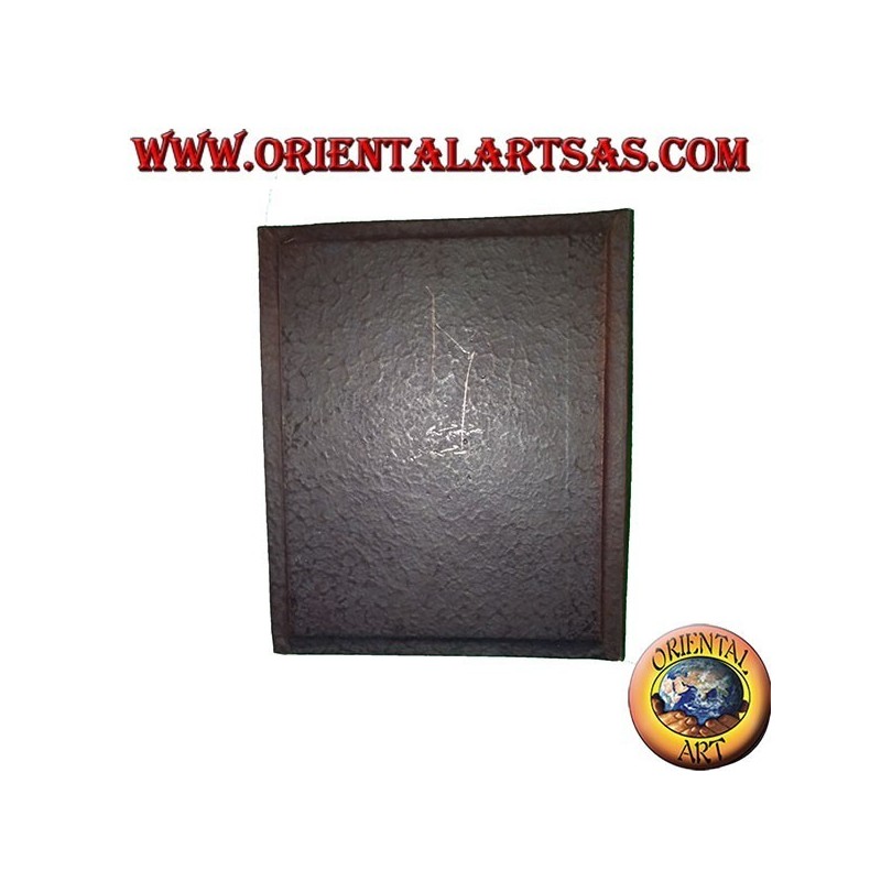 Photo album in rice paper with blue cover and plate, 27 cm