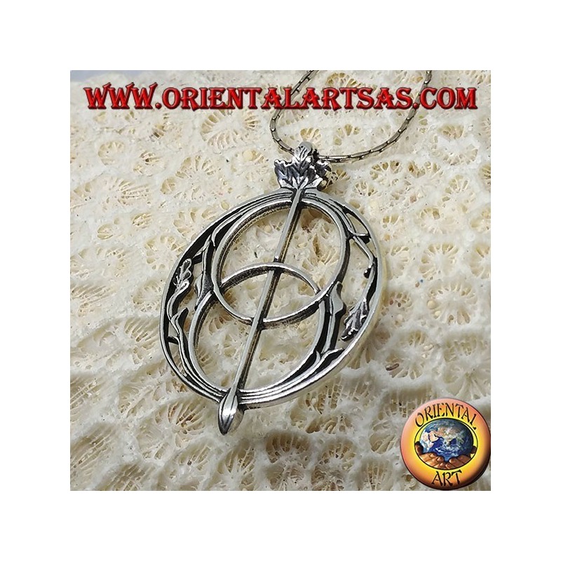 Pendentif en argent, la coupe de puits “The Chalice Well, Glastonbury”