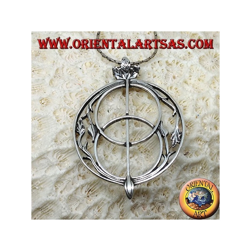 Pendentif en argent, la coupe de puits “The Chalice Well, Glastonbury”