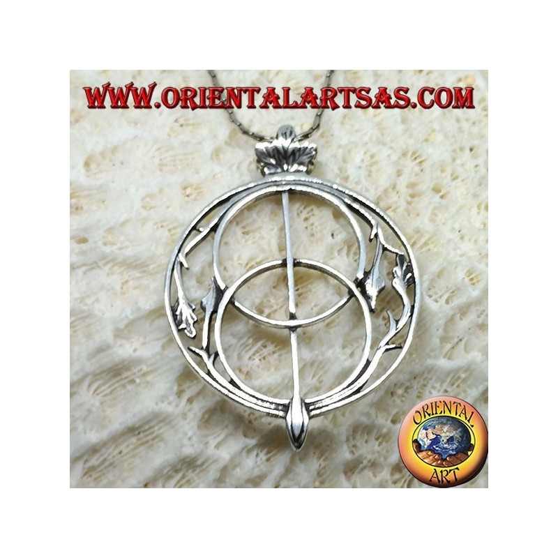 Pendentif en argent, la coupe de puits “The Chalice Well, Glastonbury”