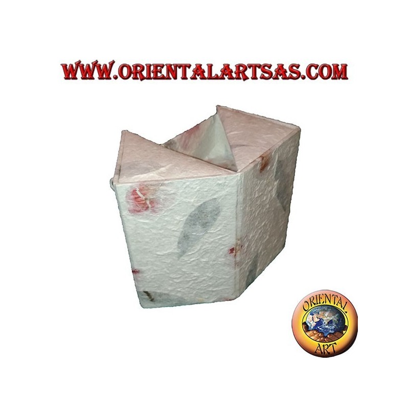 Jewelry box in rice paper with three parallelepiped drawers, 13 cm