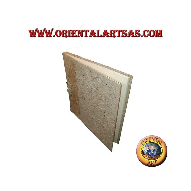 Cuaderno de cuaderno en corteza de árbol con cuerda, 28 cm.