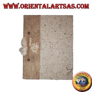 Notebook notebook in tree bark with string binding, 21 cm