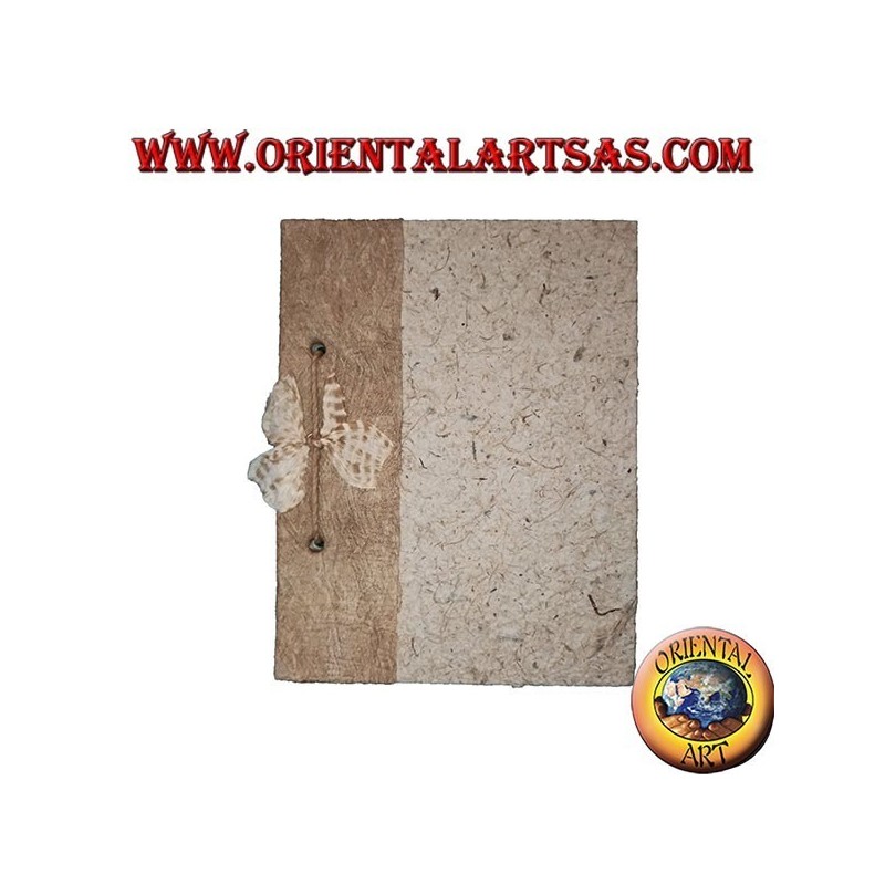 Taccuino quaderno in corteccia d'albero con rilegatura di spago, 21 cm