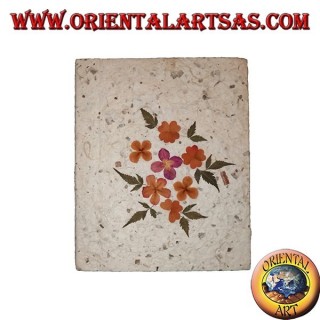 Cahier en papier de riz à décor de pétales de fleurs 1, 21 cm
