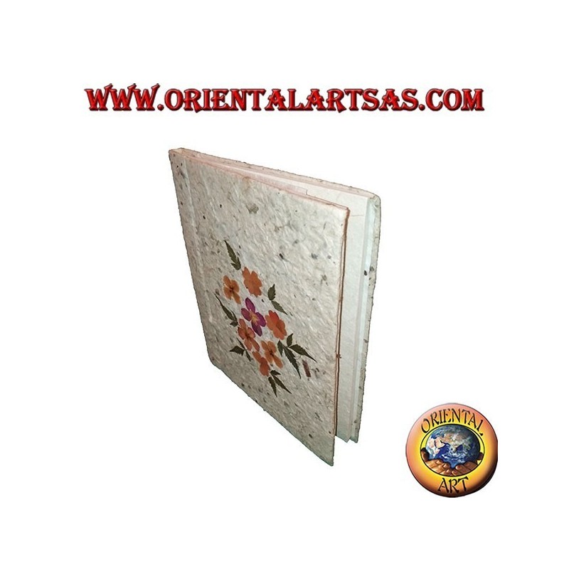 Cahier en papier de riz à décor de pétales de fleurs 1, 21 cm