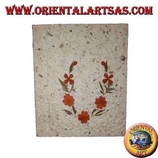 Notebook notebook in rice paper with flower petals decoration 2, 21 cm