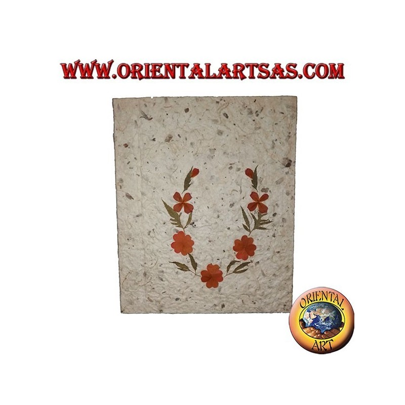 Taccuino quaderno in carta di riso con decorazione di petali di fiori 2, 21 cm