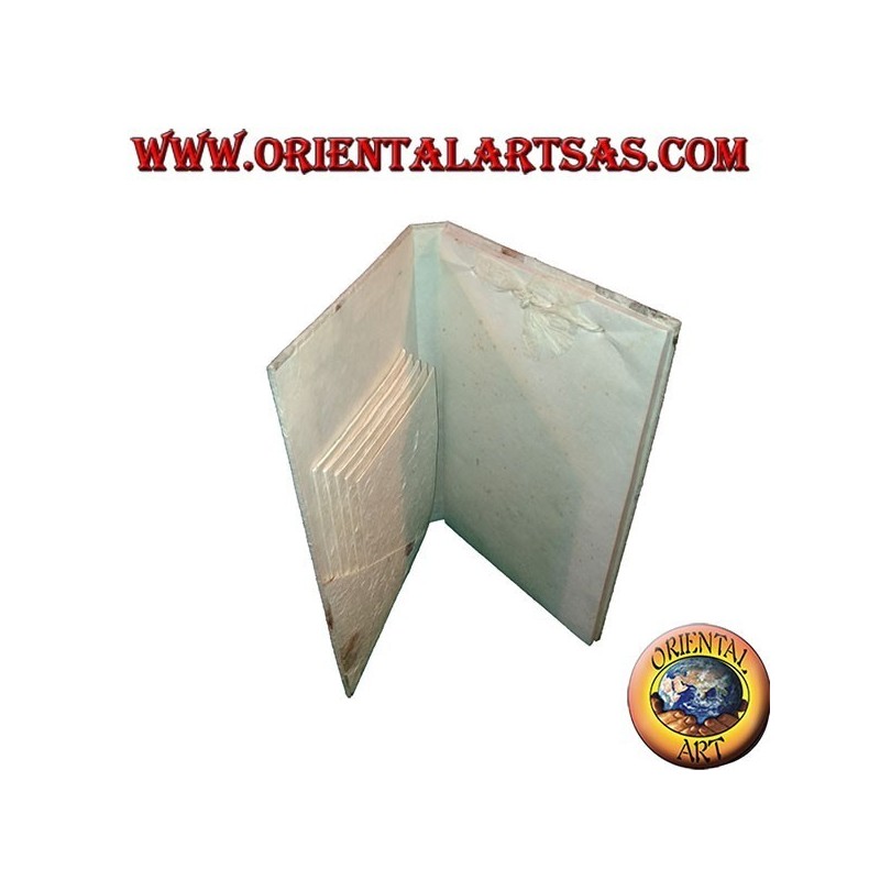 Envelopes for letters (5pc) with sheets (22pc) in notebook in rice paper and petals