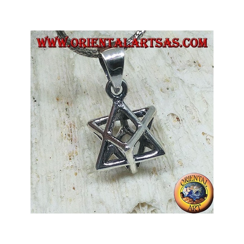 Colgante de plata de Merkaba Mer-Ka-Ba