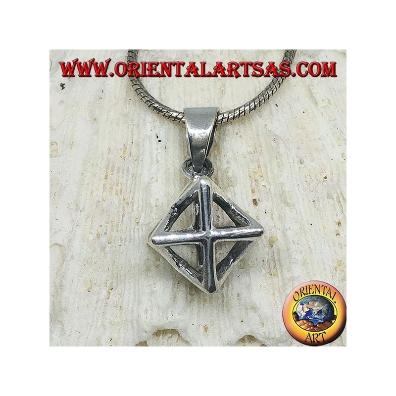 Pendentif en argent de Merkaba Mer-Ka-Ba